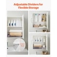 thumbnail image 4 of VEVOR Laundry Room Wall Cabinet, 2-Tier Wall Mounted Hanging Cabinet with Adjustable Shelf, Cupboard Storage with 2 Doors, for Kitchen, Bathroom, Laundry, 11.8 x 23.6 x 23.6 in (D x W x H), White, 4 of 9