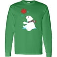 thumbnail image 3 of Inktastic Polar Bear, Bear with Scarf, Cute Bear, Snowflakes Long Sleeve T-Shirt, 3 of 5