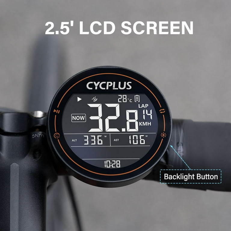 CYCPLUS Wireless Bike Computer Speedometer BT + Cycling Computer