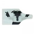 thumbnail image 1 of Pug Cutting Board, Looking Pug Victory Sign with Both Paws Wearing Cool Black Sunglasses Animal Fun, Decorative Tempered Glass Cutting and Serving Board, Wine Bottle Shape, Black White, by Ambesonne, 1 of 1