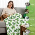thumbnail image 6 of Throw Blanket Fleece Throw Blanket 50x60in, St. Patrick's Day Lucky Shamrock Soft Lightweight Bed Blankets Watercolor Gradient Leaf Fuzzy Couch Blankets for All Season, 6 of 9