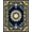 Blue, Pattern 3, variant on ODIKA 4'x6' Machine Washable Non-Slip Area Rug, Abstract Labyrinth Puzzle Trellis Network Junction High Traffic Rug, Black, 581847