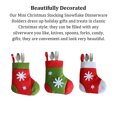 thumbnail image 3 of Wosthever Calcetín de Navidad, decoración colgante, adorno, fiesta, hogar, comedor, Bar, Hotel, café, tenedor, vajilla, soporte, bolsa Kits de decoración para fiestas Verde Wosthever HA068884-02B, 3 of 6
