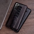 thumbnail image 2 of Funda de cuero genuino para teléfono Samsung Galaxy S22 S21 S10e Note 10 20 Ultra S8 S9 Plus, carcasa trasera de piel de avestruz de lujo qym unisex, 2 of 2