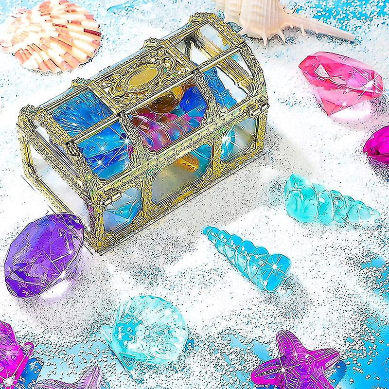 Set De Buceo Para Piscina Con Cofre Del Tesoro, Llaves, Gemas Y Peces – Juguetes Subacuáticos Para Búsqueda Del Tesoro En Agua, Ideal Para Niños Y Niñas
