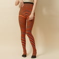 thumbnail image 4 of Fgnfyis Women's Halloween Tights with Striped Pattern for Party and Elegant Shaping Orange One Size, 4 of 4