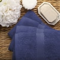 thumbnail image 4 of Superior Egyptian Cotton Heavyweight Hand Towel Set of 4, Navy Blue, 4 of 6