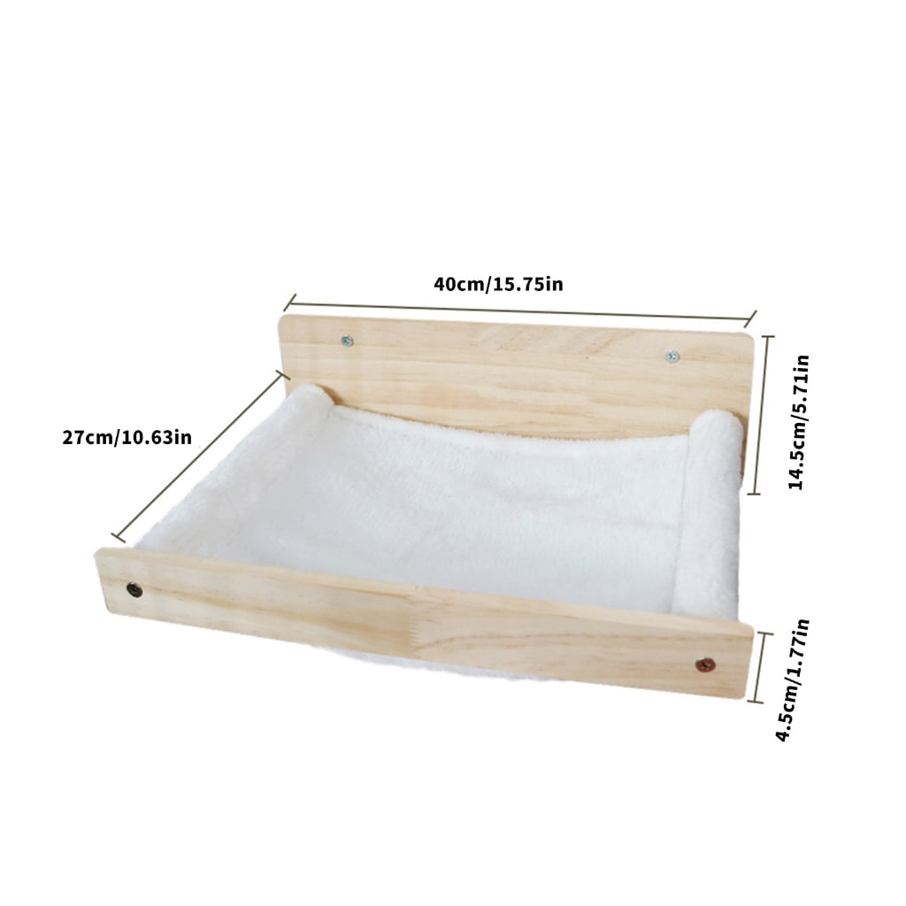 Wall Mount Cats Perches Wooden Bed Natural Materials for Pet Healths and Environmental Friendliness in Homes