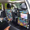 thumbnail image 7 of Car Seat Back Protector,Waterproof & Stain Resistant Kick Mats with Tablet Holder & Organizer Pockets,Easy-Clean Nylon Back Seat Protector Sharks, 7 of 7