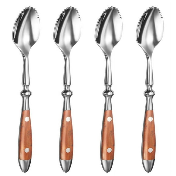 Grapefruit Spoons, 4PCS Serrated Grapefruit Spoon, Stainless Steel 18/8 Fruit SpooXL19532