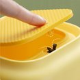 thumbnail image 2 of Organizador Creative Table Cubo de basura Presione la tapa con tapa Cubo de basura para el hogar (Amarillo) Likrtyny Libre de BPA, 2 of 9