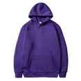thumbnail image 4 of Men's Hoodies Big And Tall Pullover Hooded Sweatshirt Lightweight Long Sleeve Oversized Hoodie With Pockets Purple XL, 4 of 5