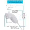 thumbnail image 3 of Paquete de 2 controladores inalámbricos y Nunchuck para consola Wii y Wii U, controlador de juego con funda de silicona y correa para la muñeca (blanco y negro), 3 of 5