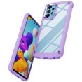 thumbnail image 2 of Feishell Fit for Samsung Galaxy A52 5G Clear Case,Support Wireless Charging,Fall Protection Back PC Transparent TPU Frame Plating Button Lightweight Slim Phone Case,Purple, 2 of 9