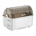 thumbnail image 2 of Dish Drying Rack with Cover & Drainboard,Covered Drying Rack for Plate Cup Bottle Tray Nursing Bowls,Drawer-Type Bowl Dryer Rack with Lid for Kitchen Cutlery Storage (White,13.39*9.06*10.63 Inch), 2 of 9