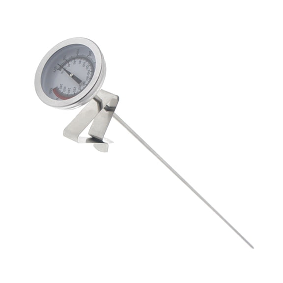 ibasenice Stainless Steel BBQ Thermometer with Clip, Cooking Meat Thermometer for Outdoor Grilling and Home Kitchen Use