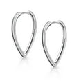 thumbnail image 2 of Lancharmed Silver Plated Women's Earrings,Pear Shaped Hoops Earring Classroom Valentines Gifts, 2 of 9