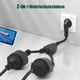 thumbnail image 2 of Double Plug For Socket, Multiple Socket With Protective Contact, 2 In 1 Socket Adapter, Socket Extension, Extension Cable With 2 Schuko Sockets 250v/1, 2 of 5