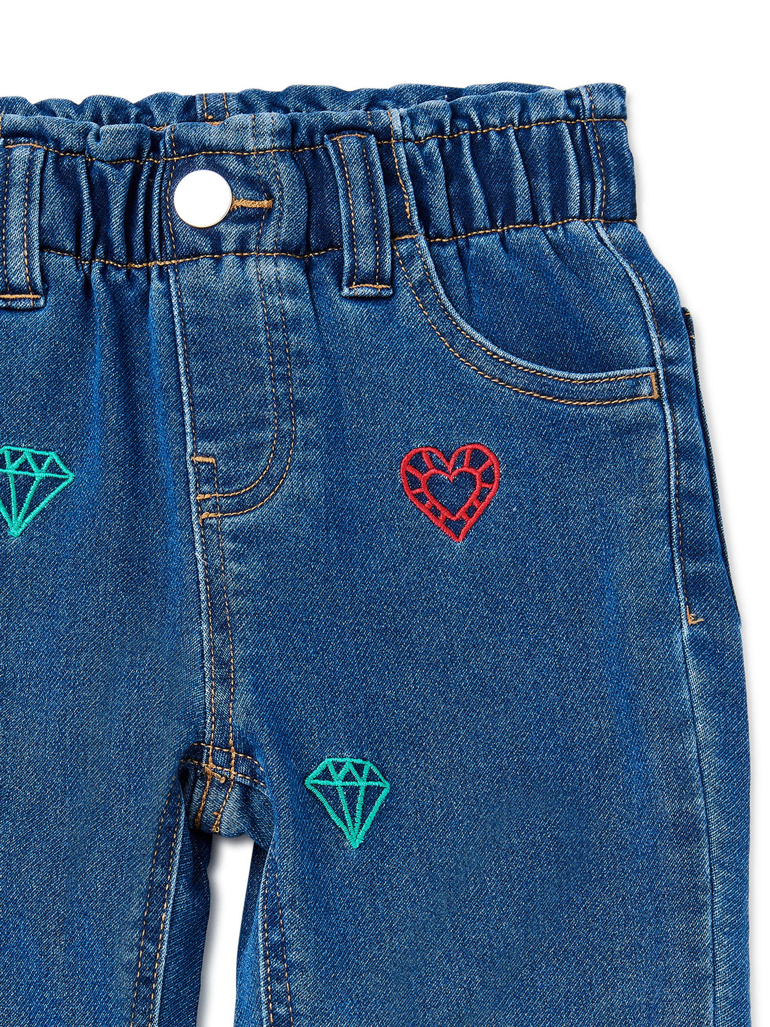 365 Kids from Garanimals Girls' Paperbag Waist Jeans, Sizes 4-10 - image 3 of 3