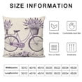 thumbnail image 6 of AWERP Bicycle Violet Purple Bike with Lavender Flowers Bouquet in Basket Retro Decorative Pillowcase Cushion Set of 2 White, 6 of 6