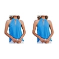 thumbnail image 4 of Blusa Sin mangas Minnieouse para mujer con Cuello de corbata para niñas Color Blanco S, 4 of 5
