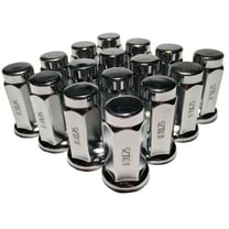 16 Chrome 10X1.25 Flat Base Lug Nuts ATV UTV 14mm Hex Honda Yamaha Suzuki