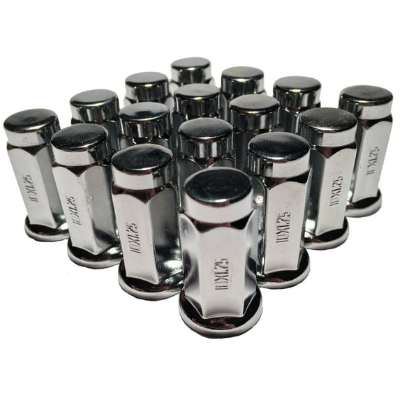 16 Chrome 10X1.25 Flat Base Lug Nuts ATV UTV 14mm Hex Honda Yamaha Suzuki