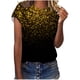 thumbnail image 1 of Blusa de manga corta con estampado digital de cuello redondo casual para mujer Pompotops  hkajfhjk461630, 1 of 3