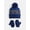 Blue Cove, variant on Wonder Nation Toddler Boys or Girls Pom Pom Beanie and Mittens Set, 2 Piece, One Size