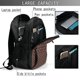 thumbnail image 4 of Balery Brown Gold Grid Mochila con carga USB para hombre y mujer - Mochila impermeable y antirrobo para portátil con puerto USB para viajes, trabajo, estudios y universidad, 4 of 7