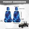 chaqlin Blue Lightning Pattern Women Men 4 Piece Seat Covers UTV Seat ...
