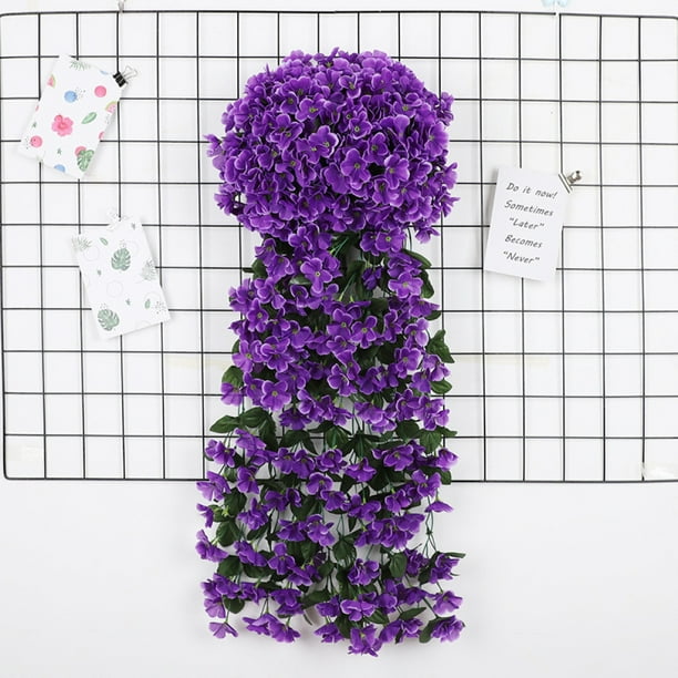 knstlicher Efeu mit violettfarbenen Blten, 2 Stck, L?nge 700 mm,  h?ngende Dekoration, Girlande, Ranke, fr Bro, Zuhause, Dekoration, Party,  Hochzeit, lila, violett, Purple - Walmart.ca