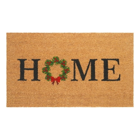 Home Christmas Wreath Doormat,17"x29"