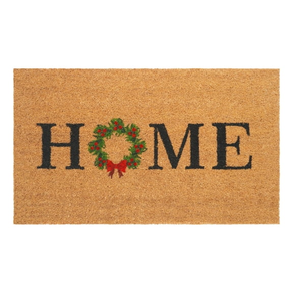 Home Christmas Wreath Doormat,17"x29"