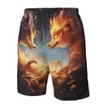 thumbnail image 4 of Balery Red And Gray Flame Fox Traje de Baño Estilo Hawaiano para Hombre, Shorts de Secado Rápido con Bolsillos-X-Large, 4 of 6