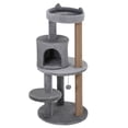 thumbnail image 1 of CoSoTower 41" Cat Tree Tower with Condo, Scratching Posts and Hanging Ball, Grey, 1 of 7