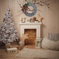 thumbnail image 5 of Christmas Wreath for Front Door, Holiday Burlap Buffalo Check Wreath,Buffalo Plaid Christmas Decorations, Christmas Garland with Bow and Pine Branches, Berry for Holiday Porch Window, 5 of 5