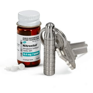 Nitroglycerin Holder - Titanium Pill Case Keychain