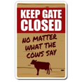 thumbnail image 1 of SignMission Z-A-Keep Gate Closed Cow Panneau 7 x 10 Po. Panneau en Aluminium Keep Gate Closed Cow, 1 of 1