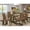 Brown Smoke, variant on East West Furniture V-Style 7-piece Dining Table Set in White/Dark Shitake