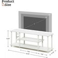 thumbnail image 2 of Modern TV Stand for 50" Television, Entertainment Center with Open Storage Shelves for Living Room, White, 2 of 12