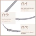 thumbnail image 3 of 1 Pair Replacement Ankle Strap for Heels Detachable High Heels Shoe Straps Adjustable Polyester Fiber Shoe Bands, Light Gray, 3 of 7