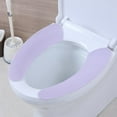 thumbnail image 6 of Yesbay 2Pcs Toilet Cushion Soft Warm Waterproof Toilet Seat Cover Closestool Cushion for Bathroom,Purple, 6 of 8