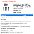 thumbnail image 2 of Ignition Coil and Spark Plug Kit - Compatible with 2010 - 2013 Ford Transit Connect 2.0L 4-Cylinder GAS 2011 2012, 2 of 2