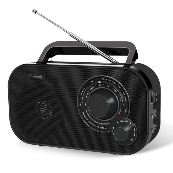 Radio portátil DreamSky AM/FM enchufable o con pilas