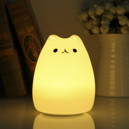Cute Cat Led Touch Night Light For Kids Portable Silicone Soft Baby Cute Cat Led Touch Night Light For Kids Portable Silicone Soft Baby Nursery Lamp