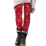 Ketyyh-chn99 Women's Leggings Lounge Pants Women Printed All Match Slim Casual Long Boot Pants Leggings Red,S
