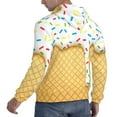 thumbnail image 3 of Bingfone White Ice Cream Men'S Drawstring Hoodie Long Sleeve Pocket Sweatshirts-4x-Large, 3 of 9