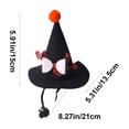 thumbnail image 1 of Pet Halloween Witch Hat, Mini Pointed Dog and Cat Costume with Bow, Spooky Fuzzy Ball Headwear with Chin Strap for Holiday Photos, 1 of 3