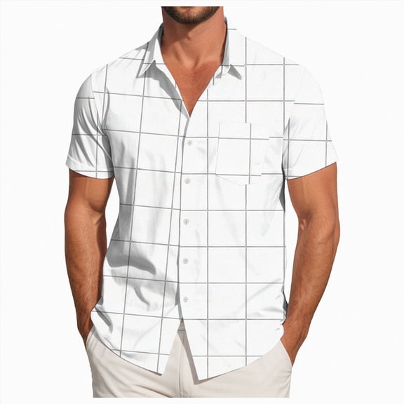 Zshosam Shirts for Men Casual Mens Hawaiian Shirt Short Sleeve Floral Button Down Shirts Tropical Summer Beach Shirts XXXL,(White XXXL)